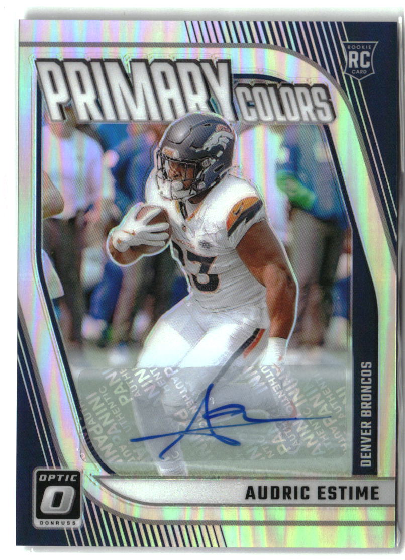 Audric Estime 2024 Donruss Optic Rookie Primary Colors Autographs #12 #/99