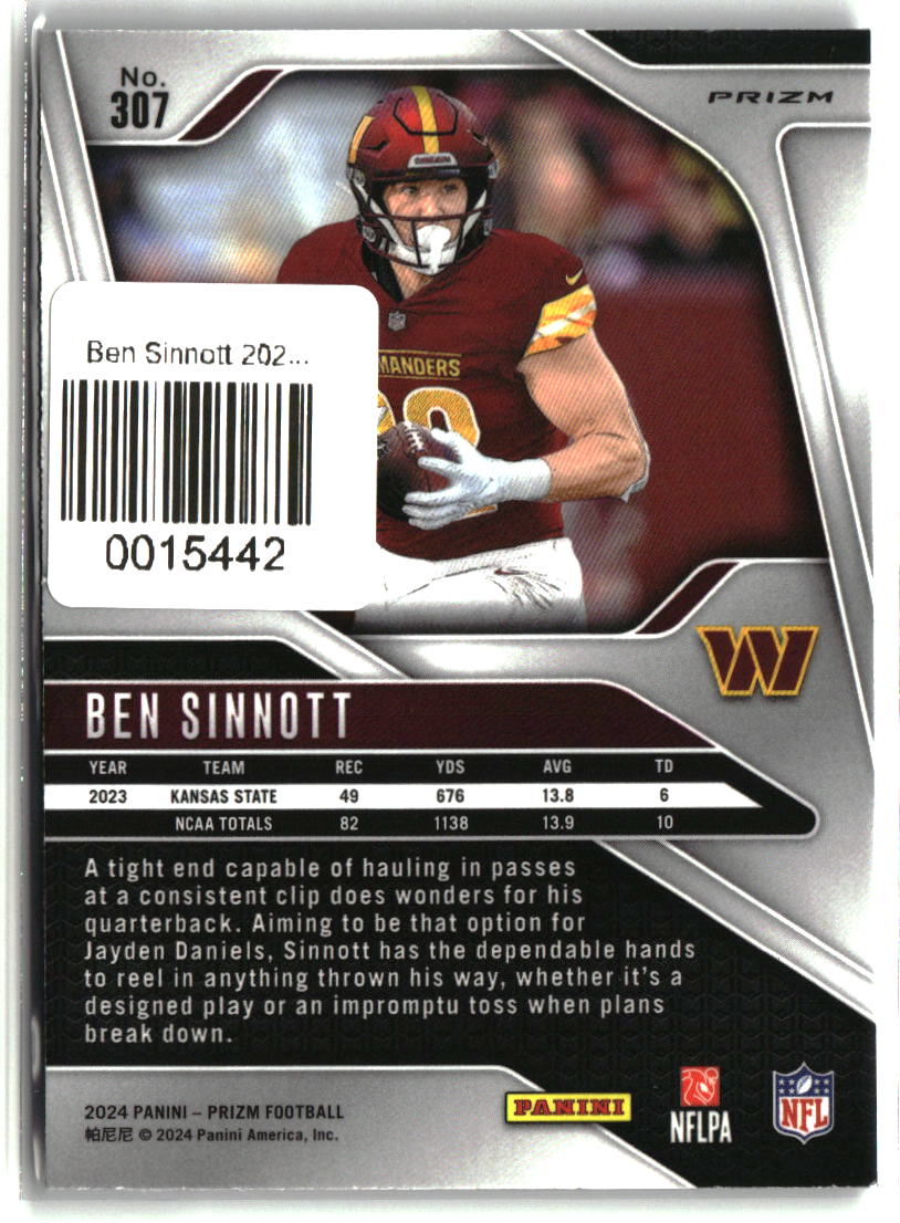 Ben Sinnott 2024 Panini Prizm Purple Pulsar #307