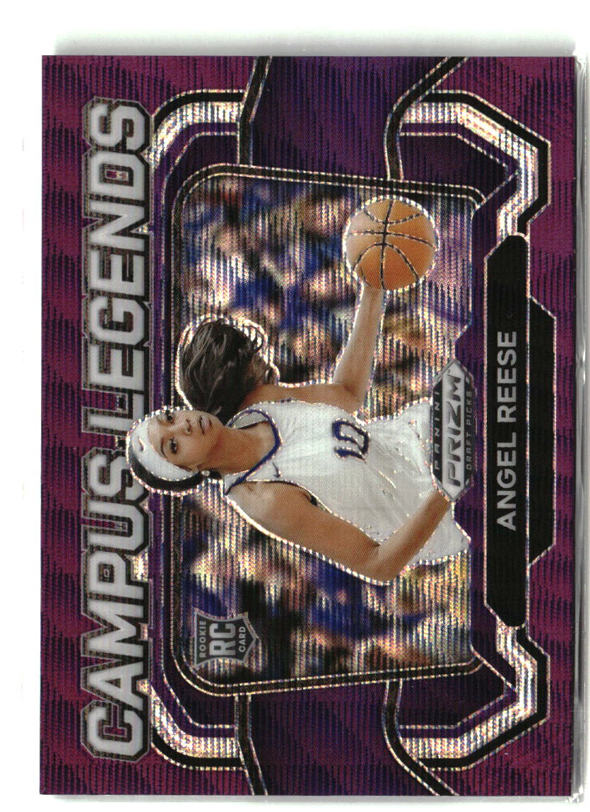 Angel Reese 2024 Panini Prizm Draft Picks - Campus Legends Prizms Purple Wave #4