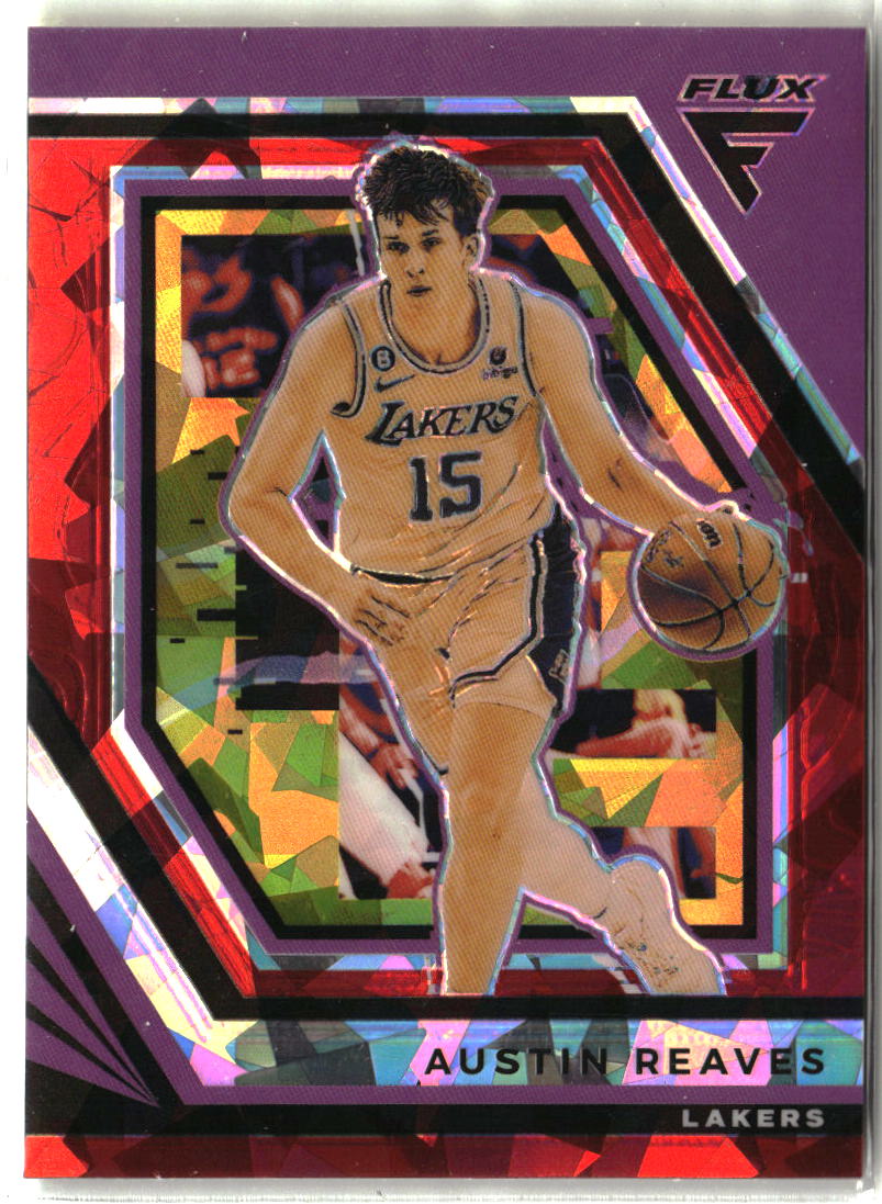 Austin Reaves 2022-23 Panini Flux Red Cracked Ice #200
