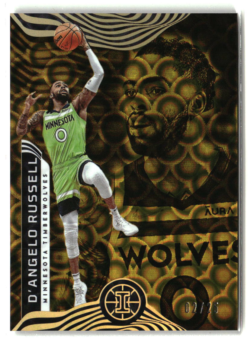 D'Angelo Russell 2021-22 Panini Illusions Asia Gold #25 #/25