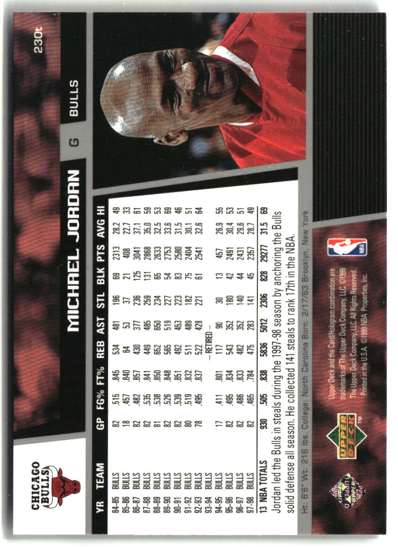 Michael Jordan 1998-99 Upper Deck #230t