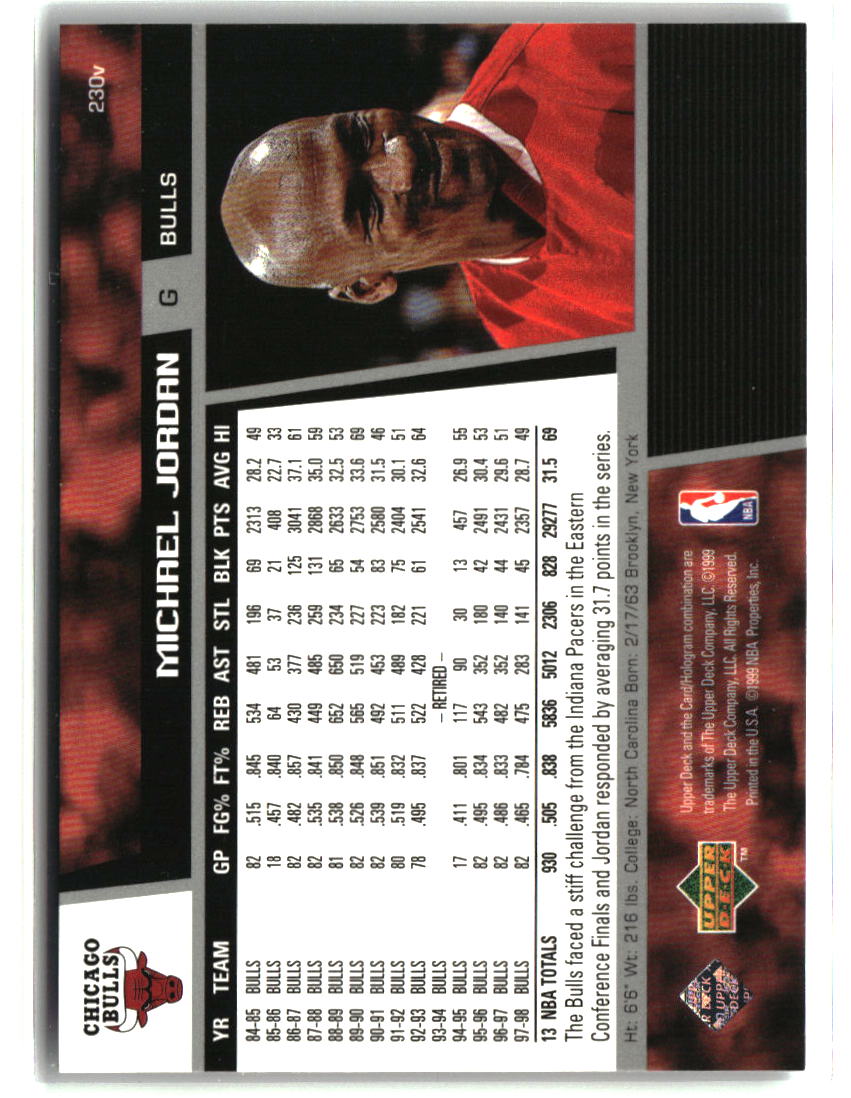 Michael Jordan 1998-99 Upper Deck #230v