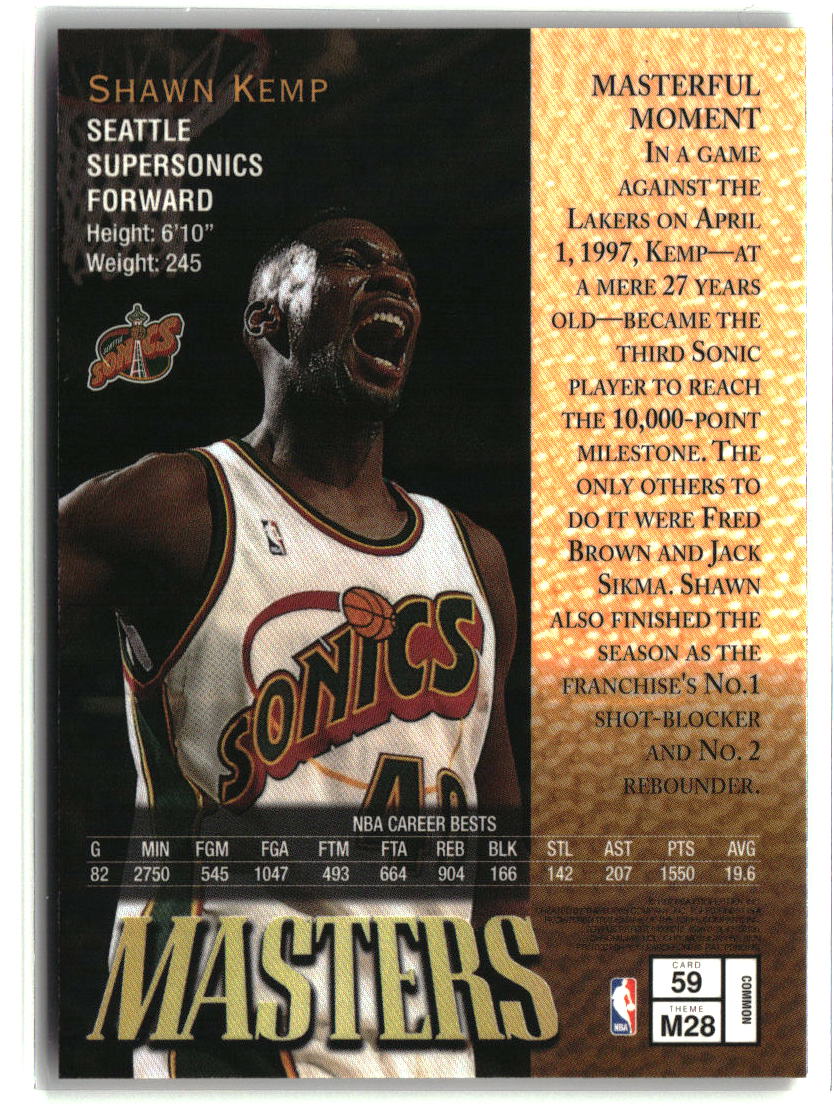 Shawn Kemp 1997-98 Finest #59