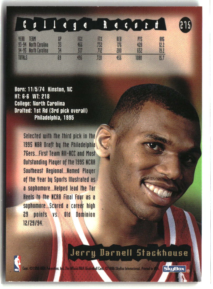 Jerry Stackhouse 1995-96 Hoops #275
