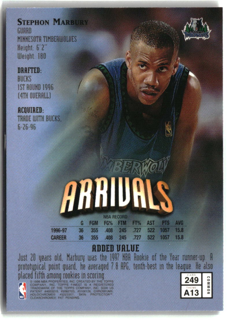 Stephon Marbury 1997-98 Finest #249