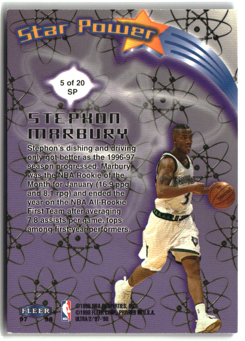 Stephon Marbury 1997-98 Ultra Star Power #5 SP