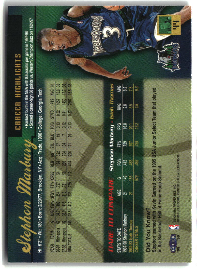 Stephon Marbury 1998-99 Ultra #44