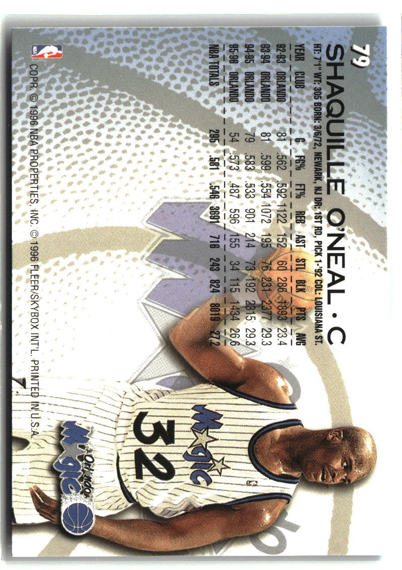 Shaquille O'Neal 1996-97 Fleer #79