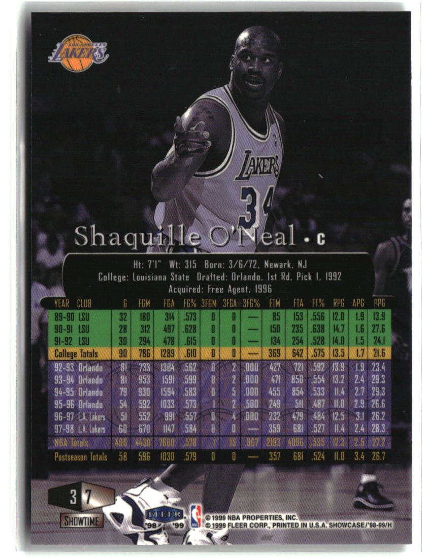 Shaquille O'Neal 1998-99 Flair Showcase #7