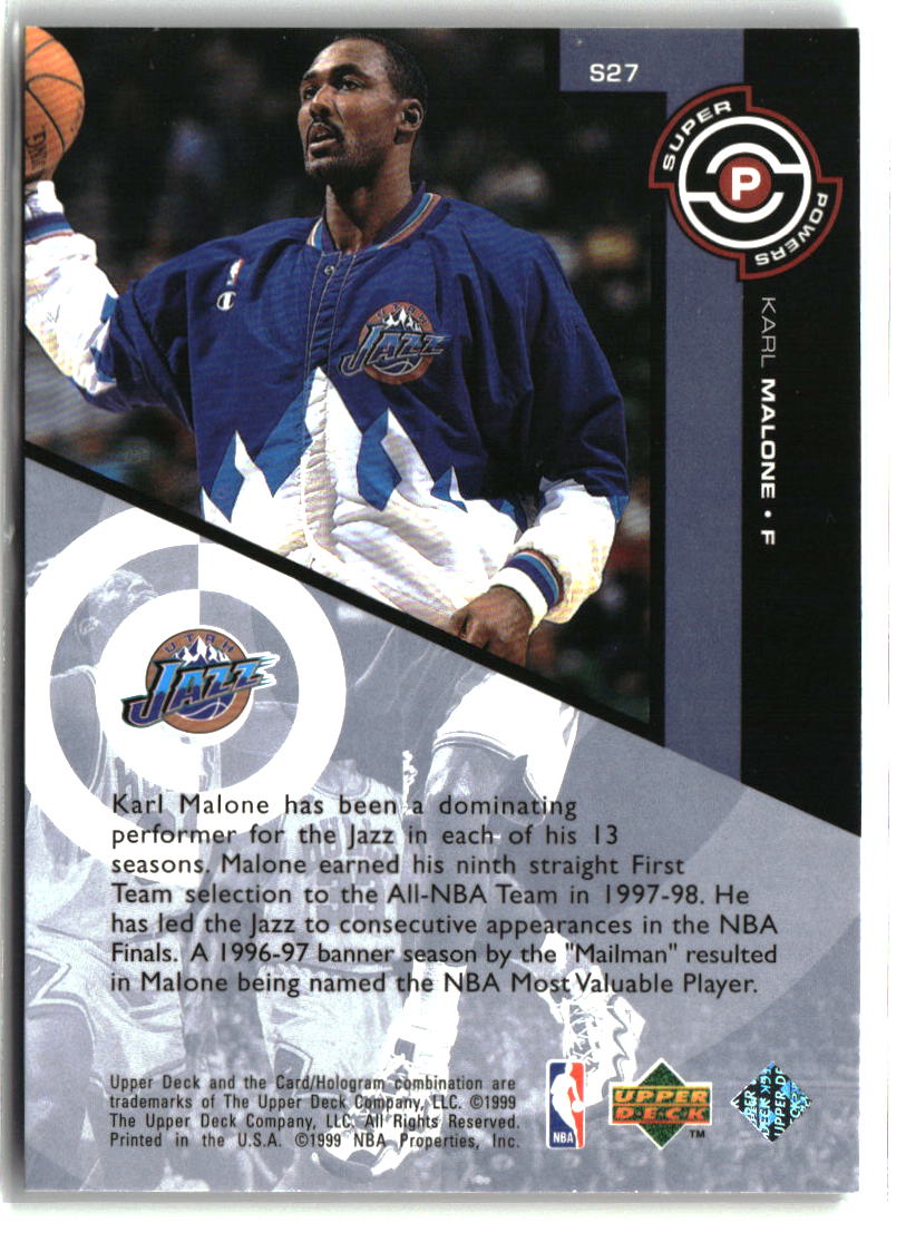 Karl Malone 1998-99 Upper Deck Super Powers #S27