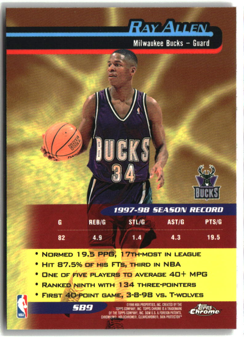 Ray Allen 1998-99 Topps Chrome Season's Best #SB9