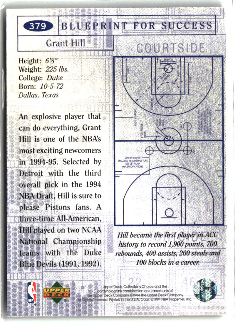 Grant Hill 1994-95 Collector's Choice #379