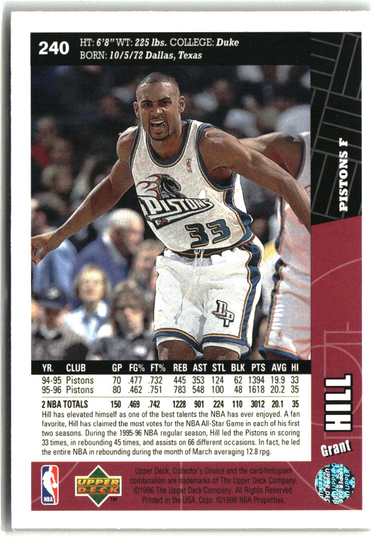 Grant Hill 1996-97 Collector's Choice #240