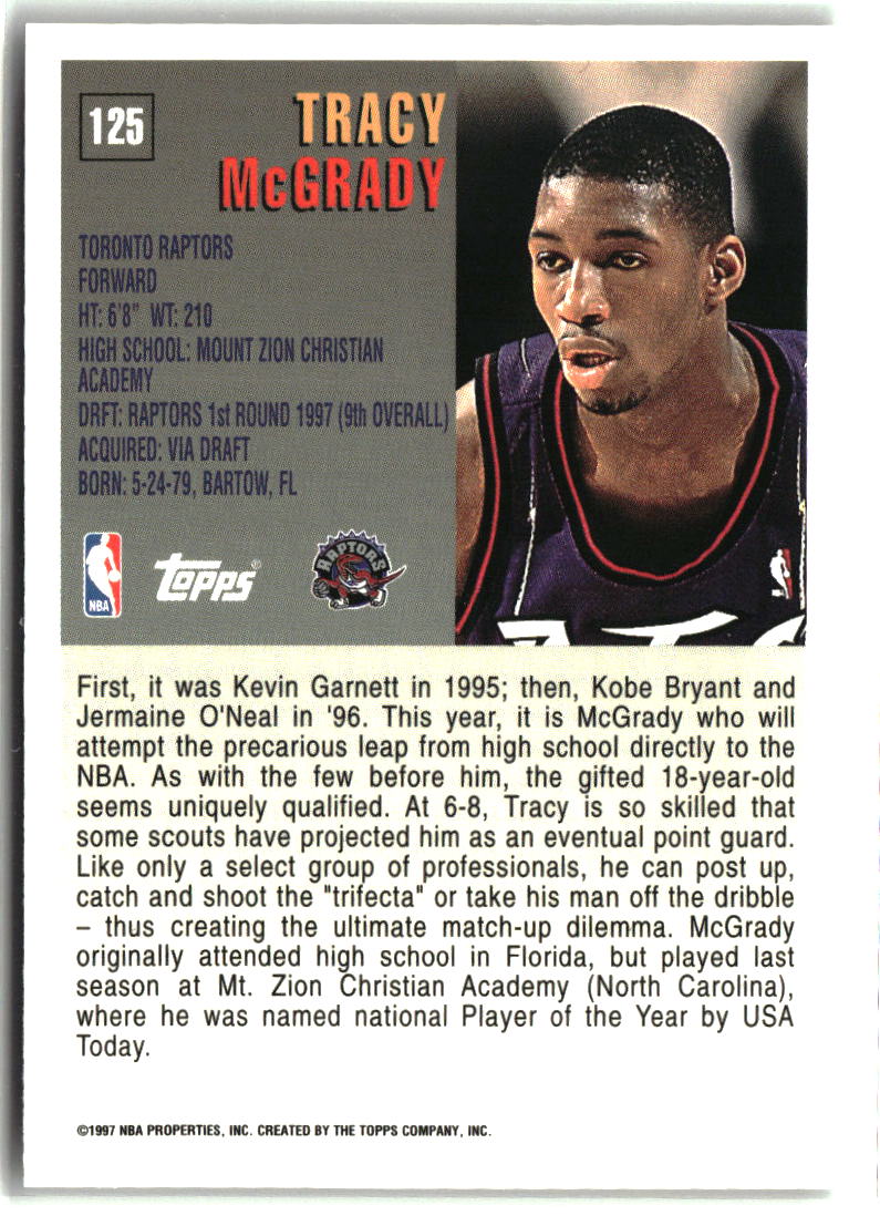 Tracy McGrady 1997-98 Topps #125