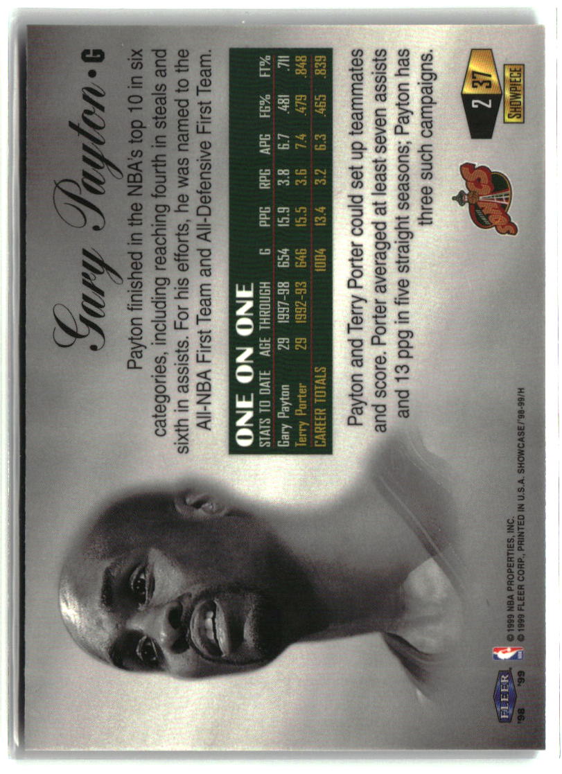 Gary Payton 1998-99 Flair Showcase Flair Showcase Row 2 #37