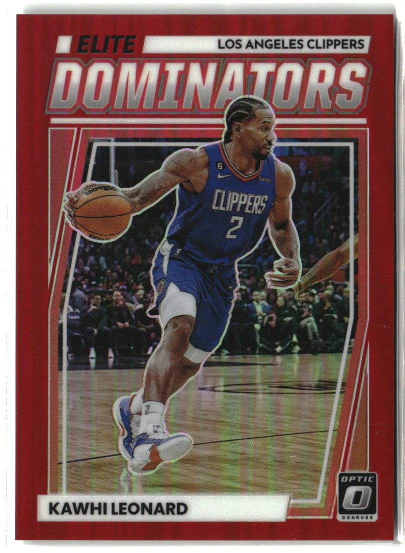 Kawhi Leonard 2022-23 Donruss Optic Elite Dominators Red #18 #/99