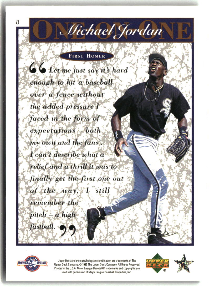 Michael Jordan 1995 Upper Deck Minor League Michael Jordan One On One #8