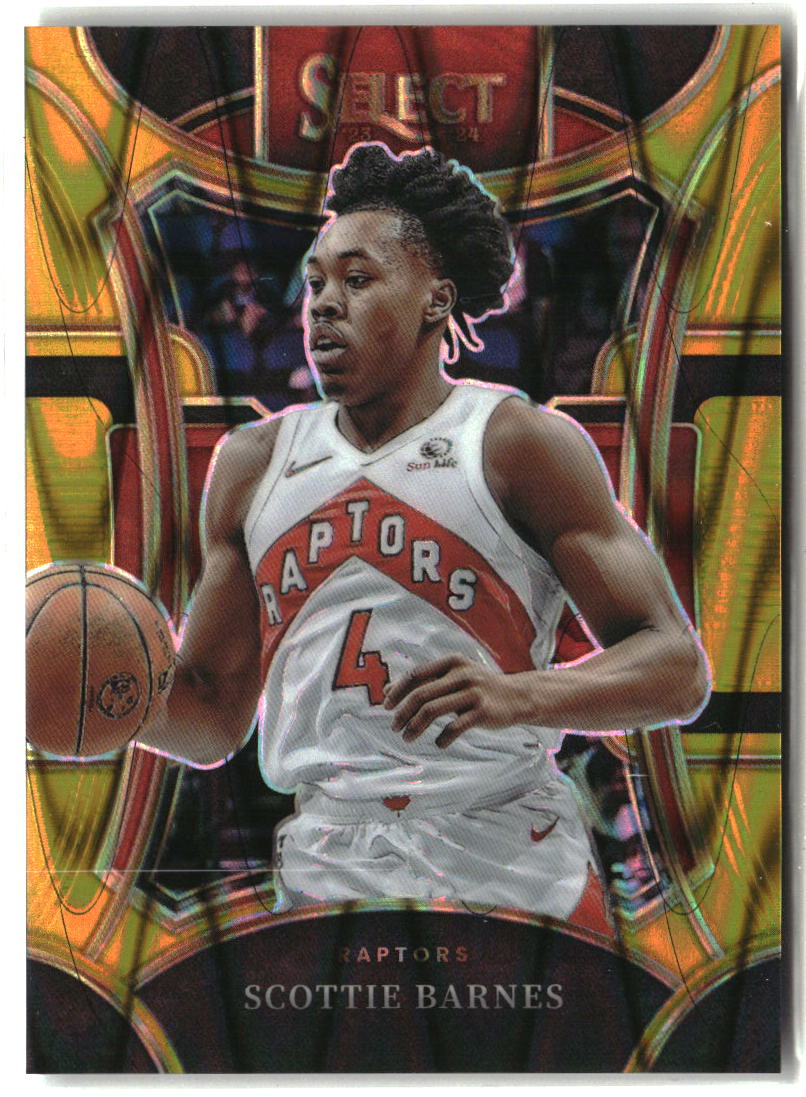 Scottie Barnes 2023-24 Panini Select Gold Tectonic Prizms #347 #/10