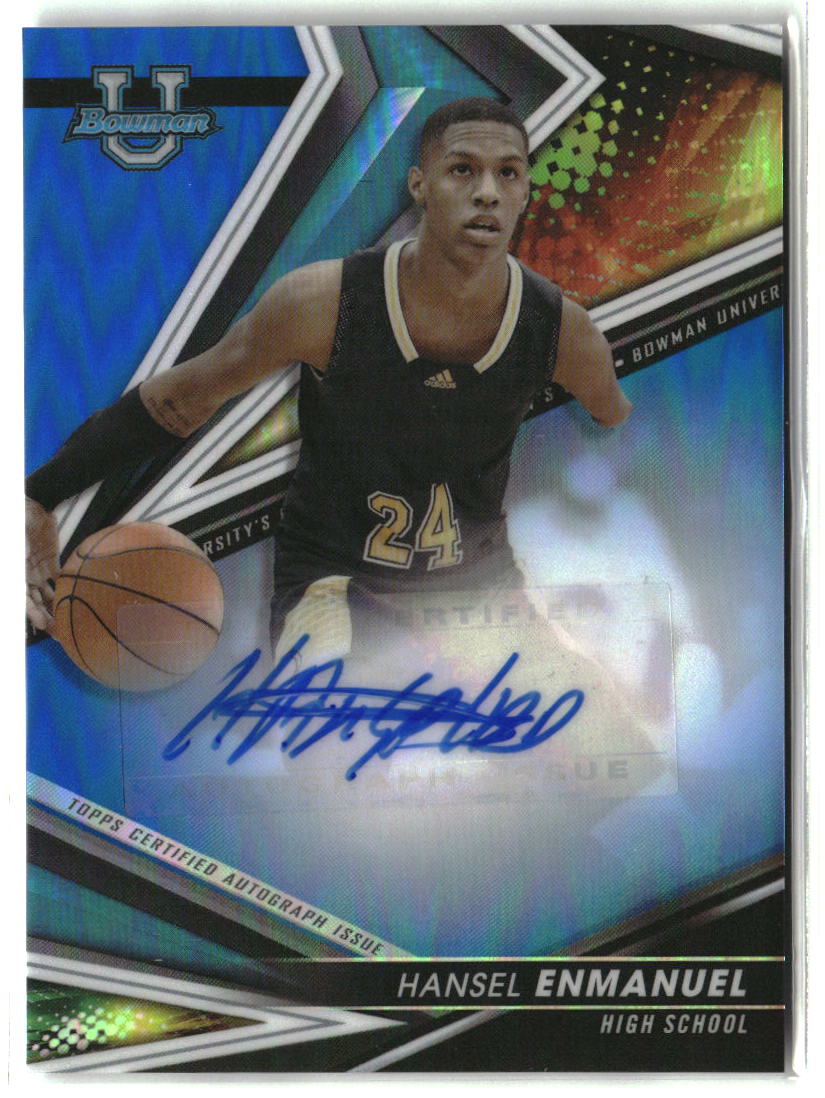 Hansel Enmanuel 2022-23 Bowman U Best of 2022 Autographs Blue #BOA-HE #/150