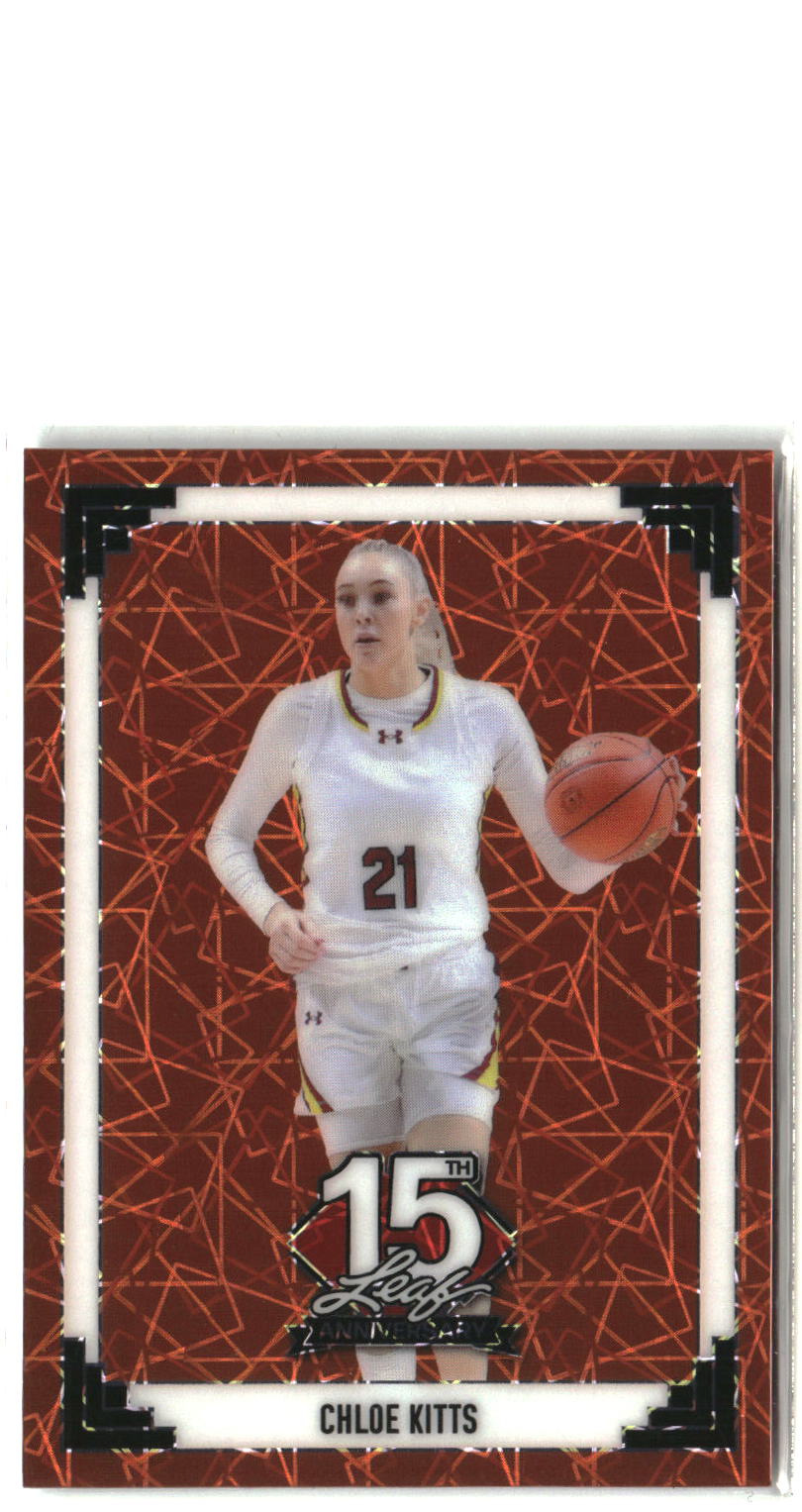 Chloe Kitts 2025 Leaf 15th Anniversary 1991 Base Lazer Orange /4 #91B-31