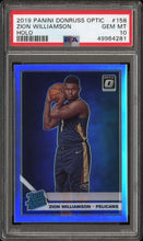 Load image into Gallery viewer, Zion Williamson 2019-20 Donruss Optic Holo #158 PSA 10