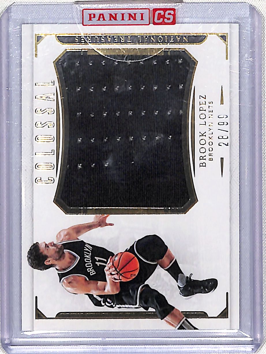 Brook Lopez 2015-16 Panini National Treasures Colossal Materials #10 #/99