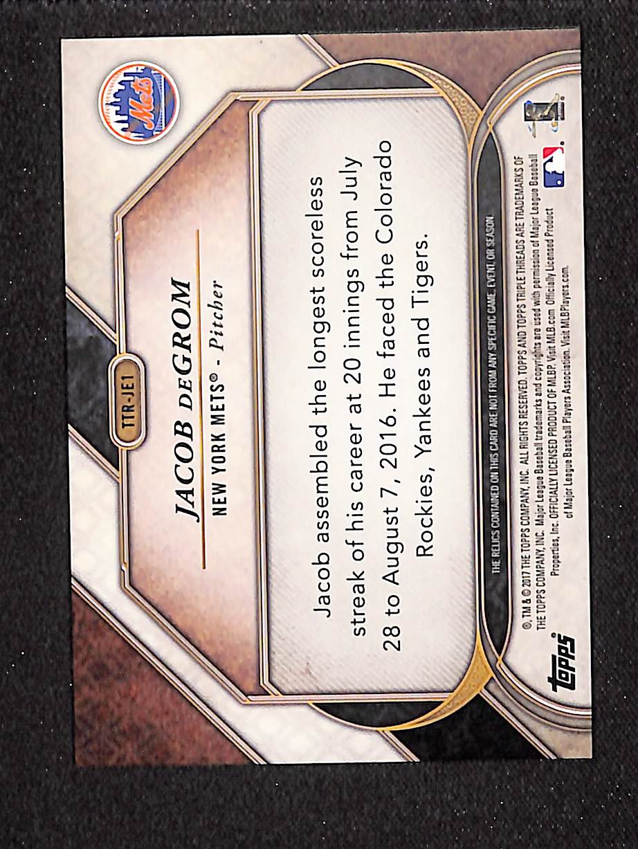 Jacob deGrom 2017 Topps Triple Threads Triple Threads Relics #TTR-JE1 #/36