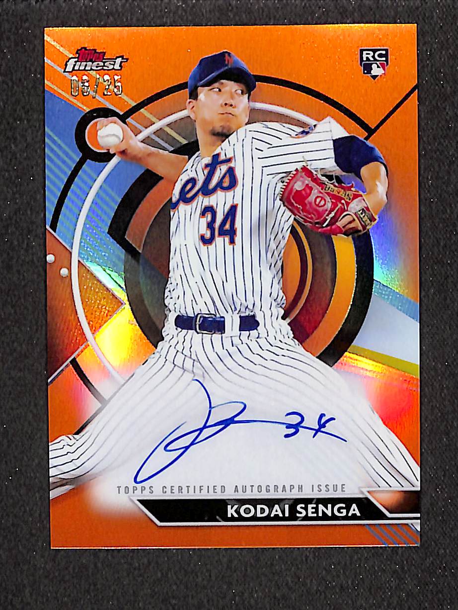 Kodai Senga 2023 Finest Finest Autographs Blue Refractor #FA-KSA #/150