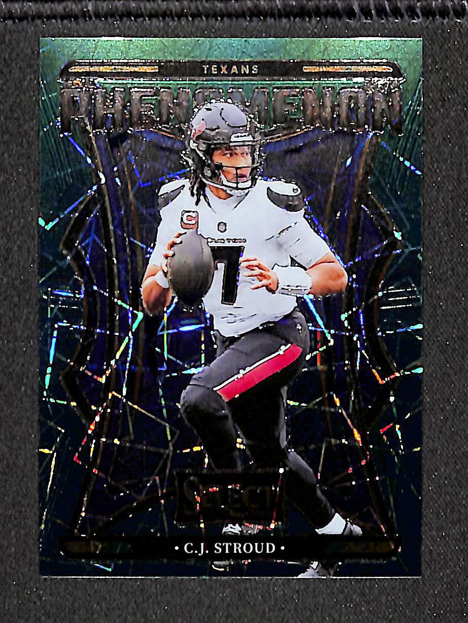 C.J. Stroud 2024 Panini Select Phenomenon Green Prizm #18 #/5