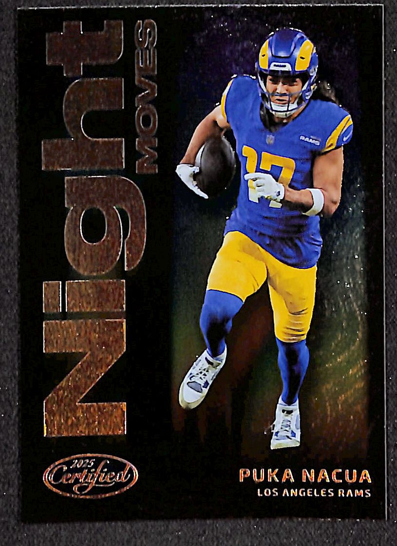Puka Nacua 2025 Panini Certified Night Moves #NMS-PNA
