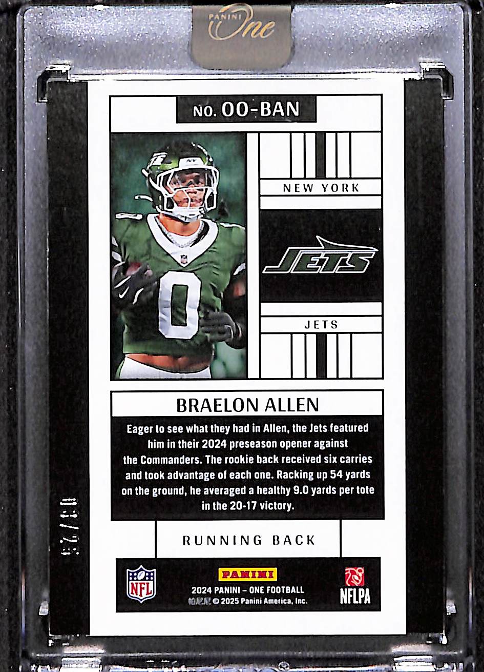 Braelon Allen 2025 Panini One Originals #OO-BAN /25