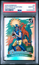 Load image into Gallery viewer, Matthew Stafford 2025 Donruss Downtown! #6 PSA 10