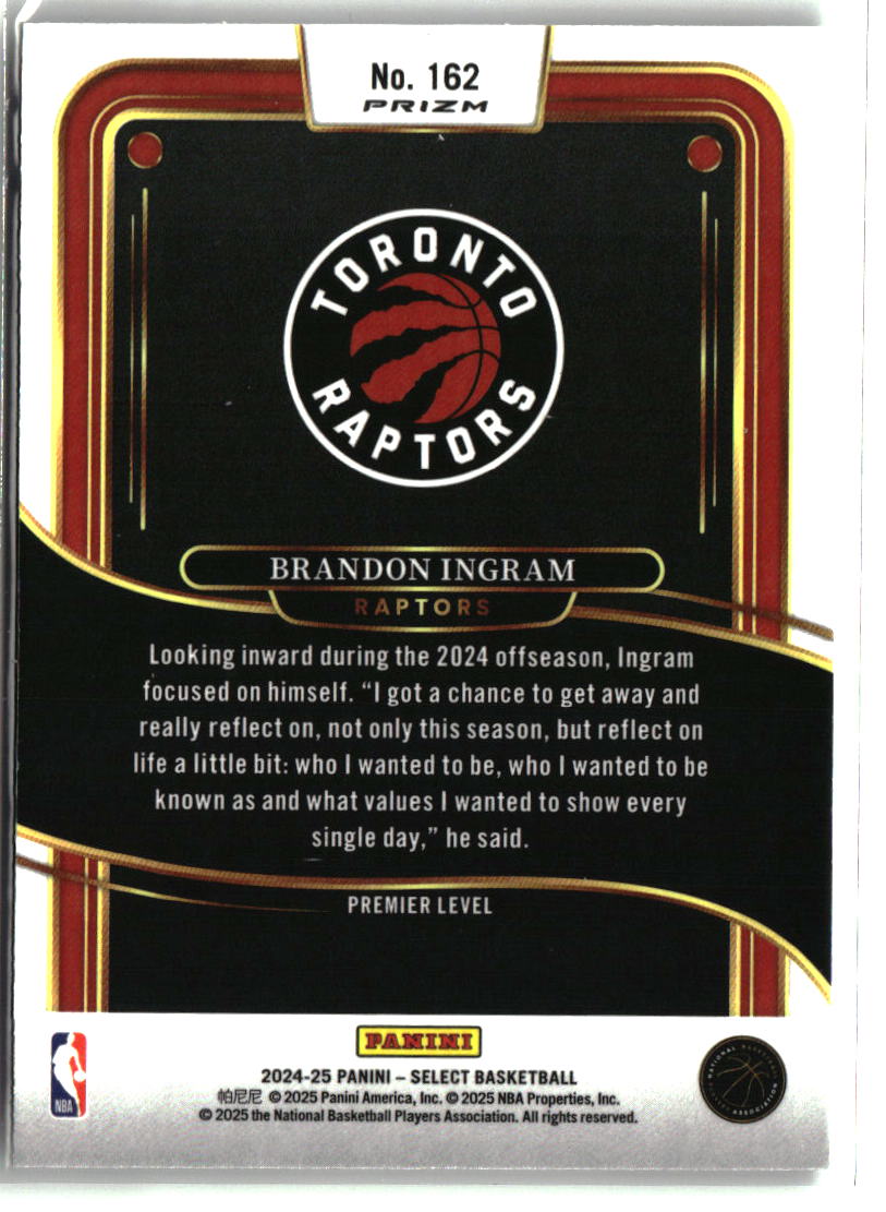 Brandon Ingram 2024-25 Panini Select Silver Prizm #162