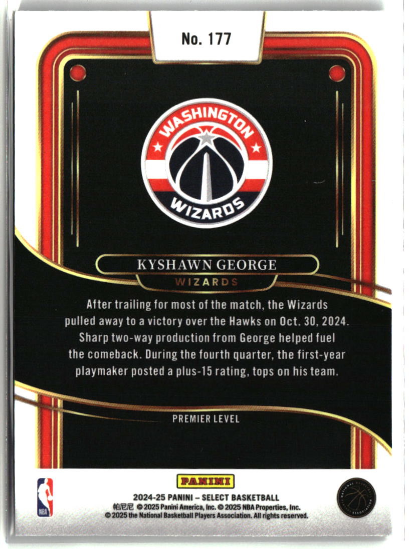 Kyshawn George 2024-25 Panini Select #177