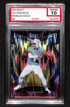 Load image into Gallery viewer, Tua Tagovailoa 2024 Panini Select Black & Red Prizm Shock #99 Other 10