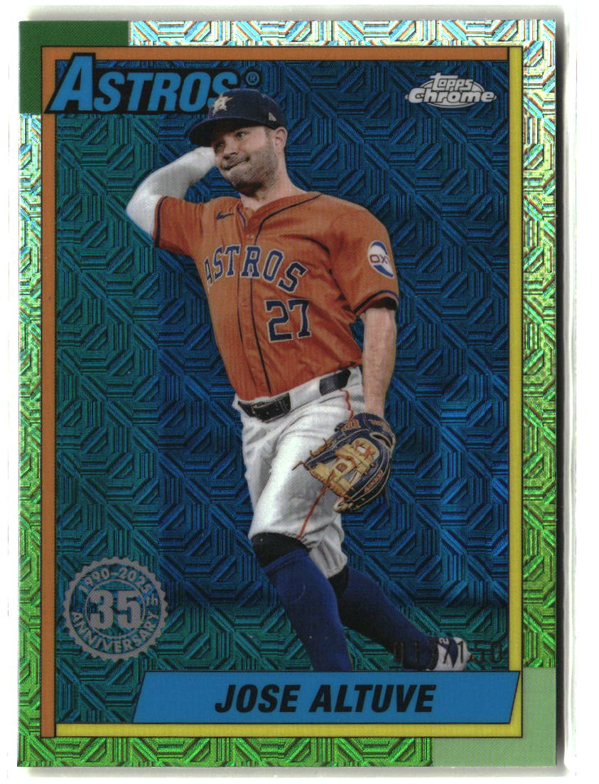 Jose Altuve 2025 Topps 1990 Baseball 35th Anniversary Chrome #T90C-79