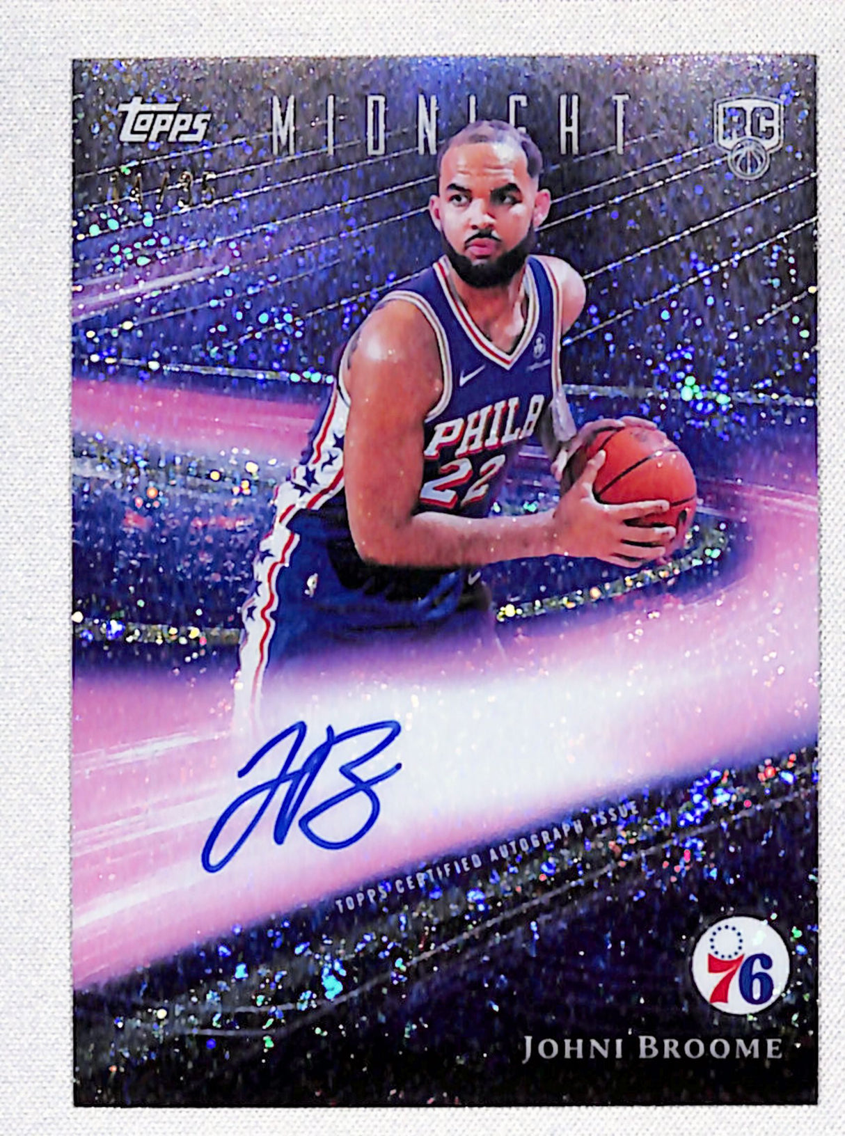 Johni Broome 2025-26 Topps Midnight Rookie Horizon Winter Solistice #RHS-JBR /35
