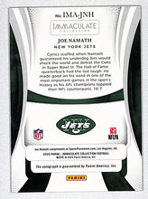 Load image into Gallery viewer, Joe Namath 2025 Immaculate Moments Autographs #IMA-JNH #/49