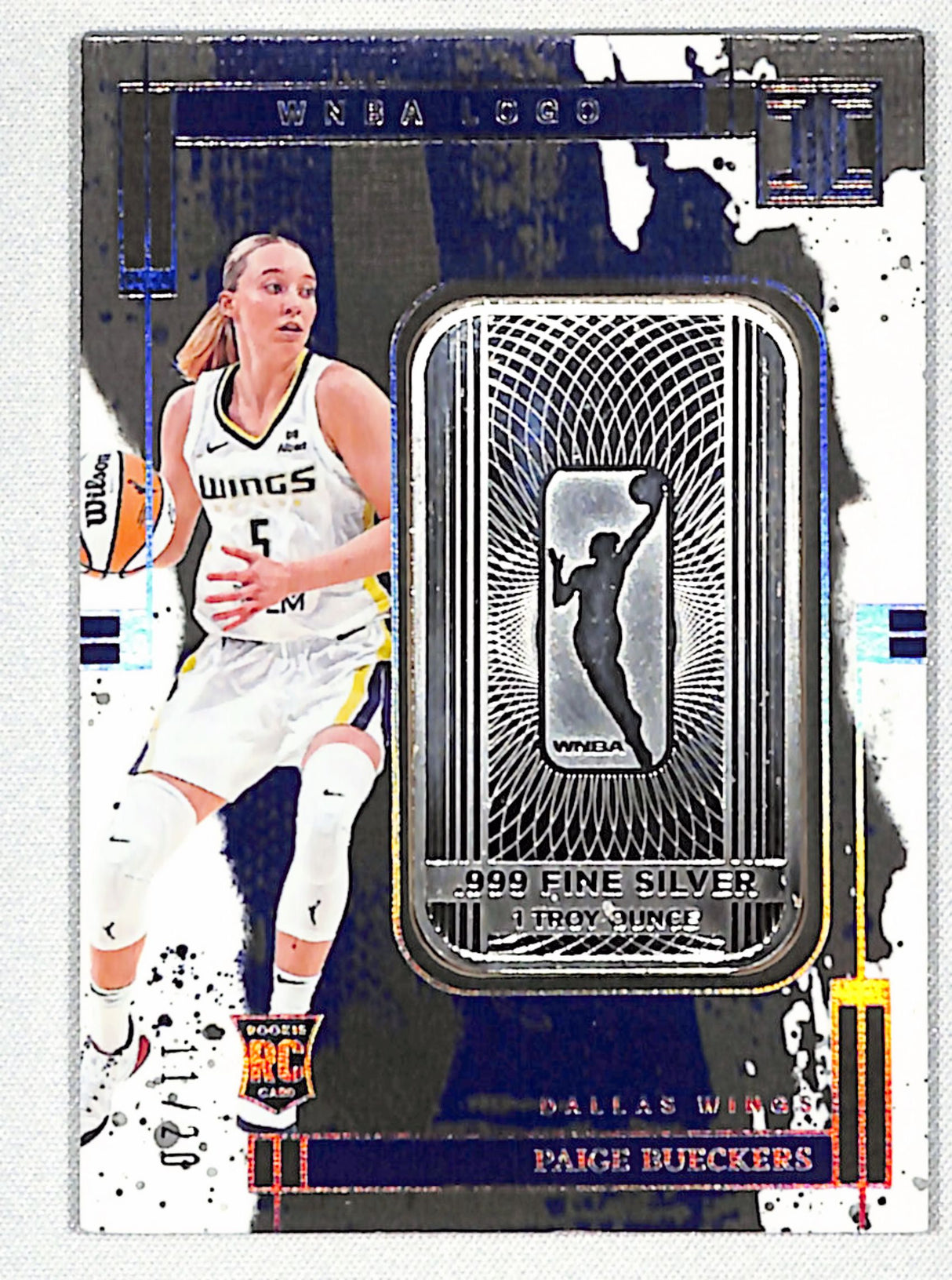 Paige Bueckers 2025 Panini Impeccable WNBA Team Logos Silver Bar /20 #3