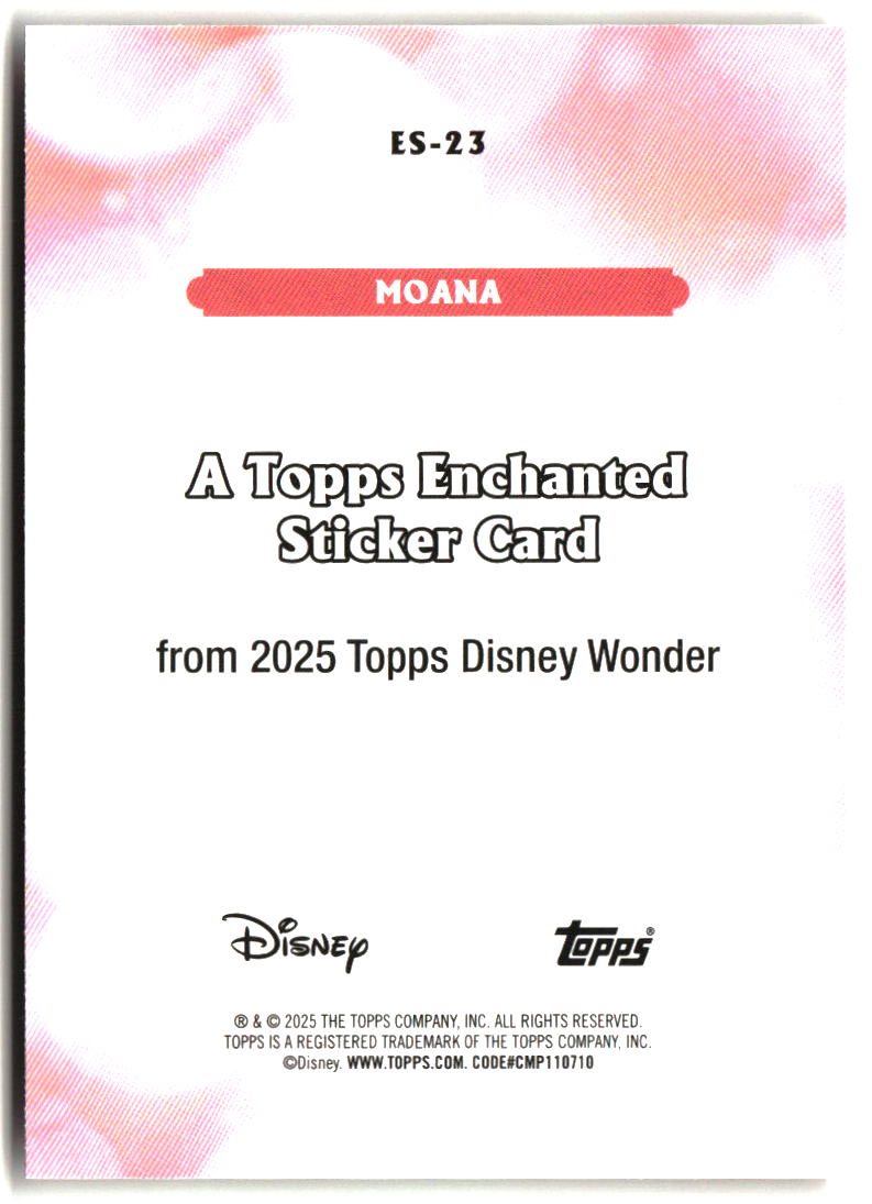 Moana 2025 Topps Disney Wonder Enchanted Stickers #ES-23