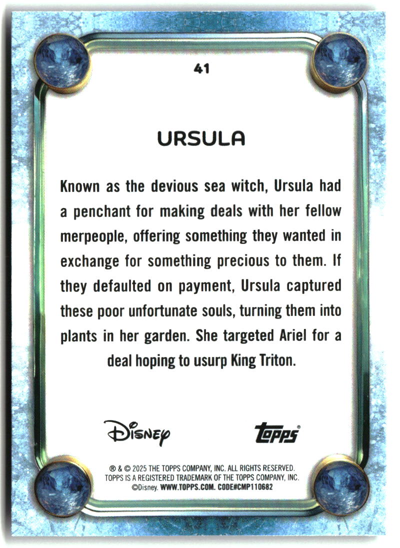 Ursula 2025 Topps Disney Wonder #41