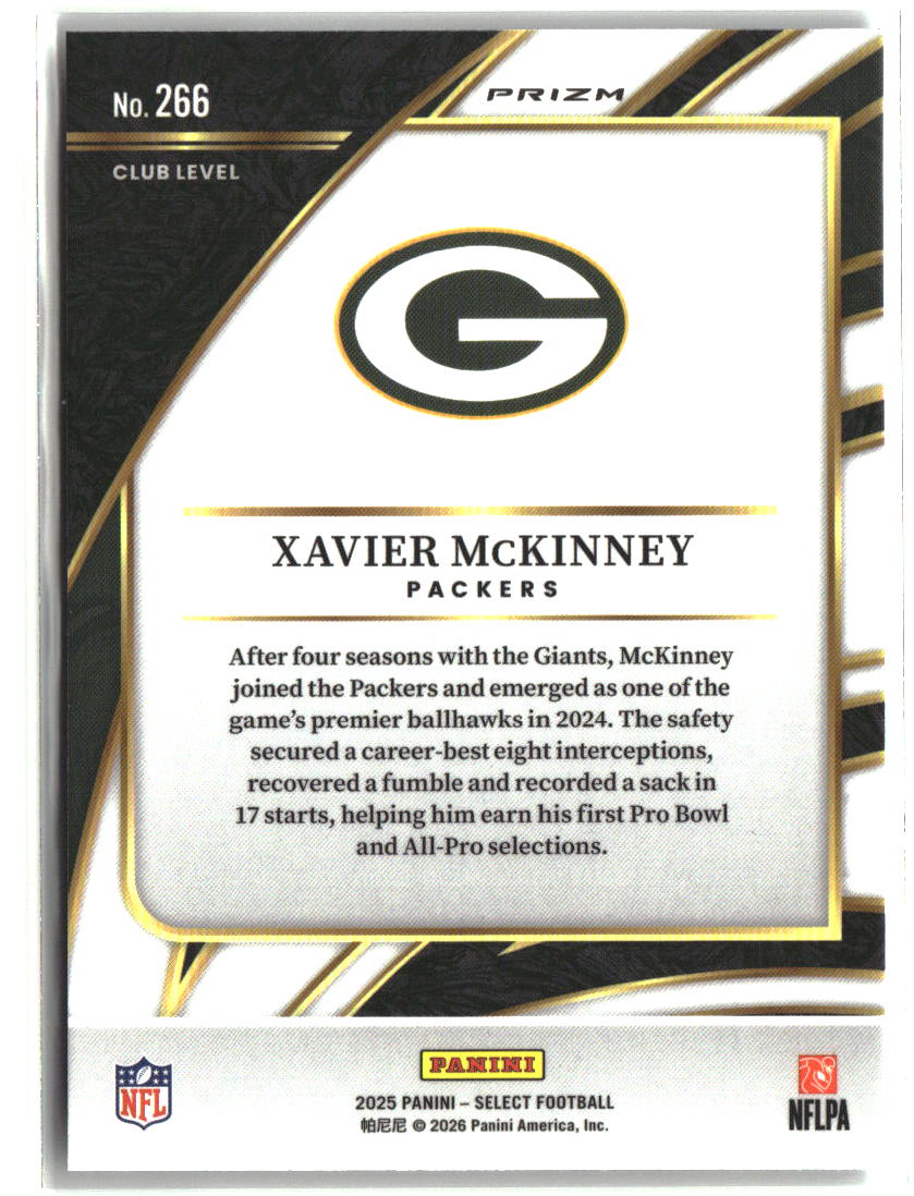 Xavier McKinney 2025 Panini Select Silver Prizm #266
