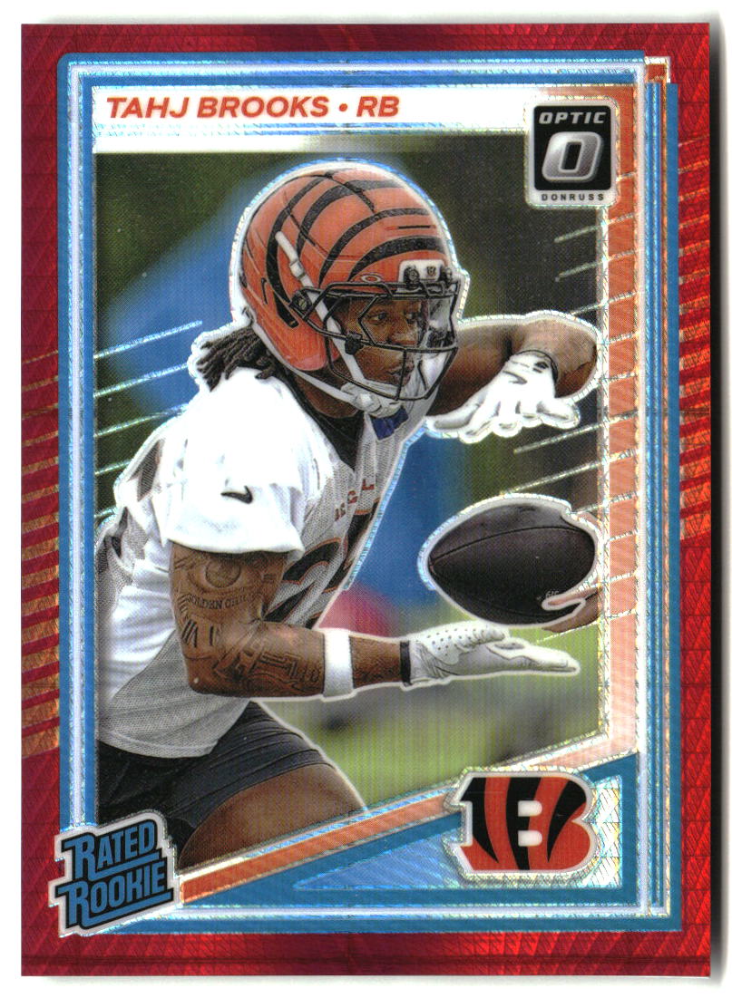 Tahj Brooks 2025 Donruss Optic Red Hyper #268