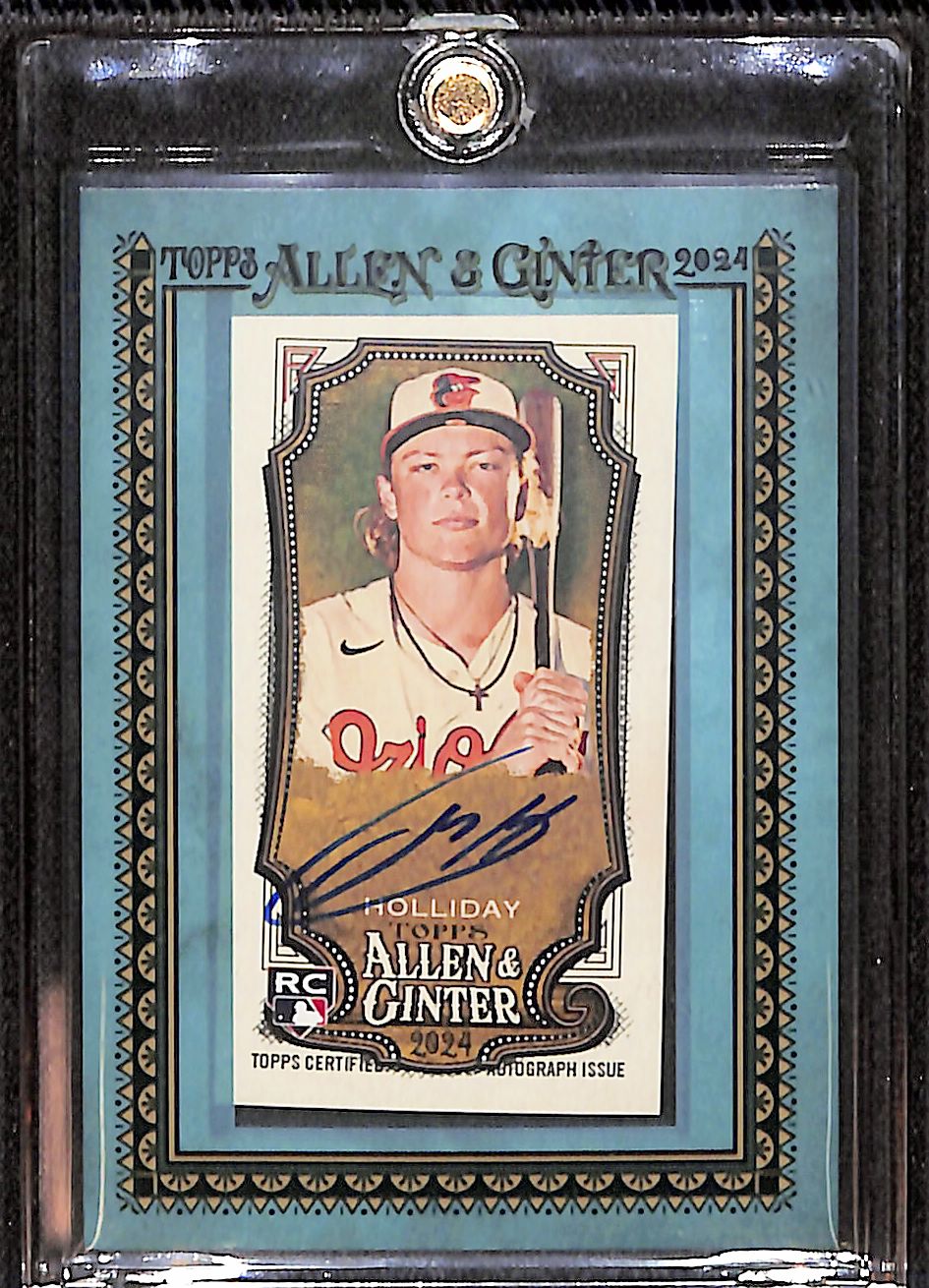 Jackson Holliday 2025 Topps Allen & Ginter X Framed Mini Autographs #MA-JH #/50