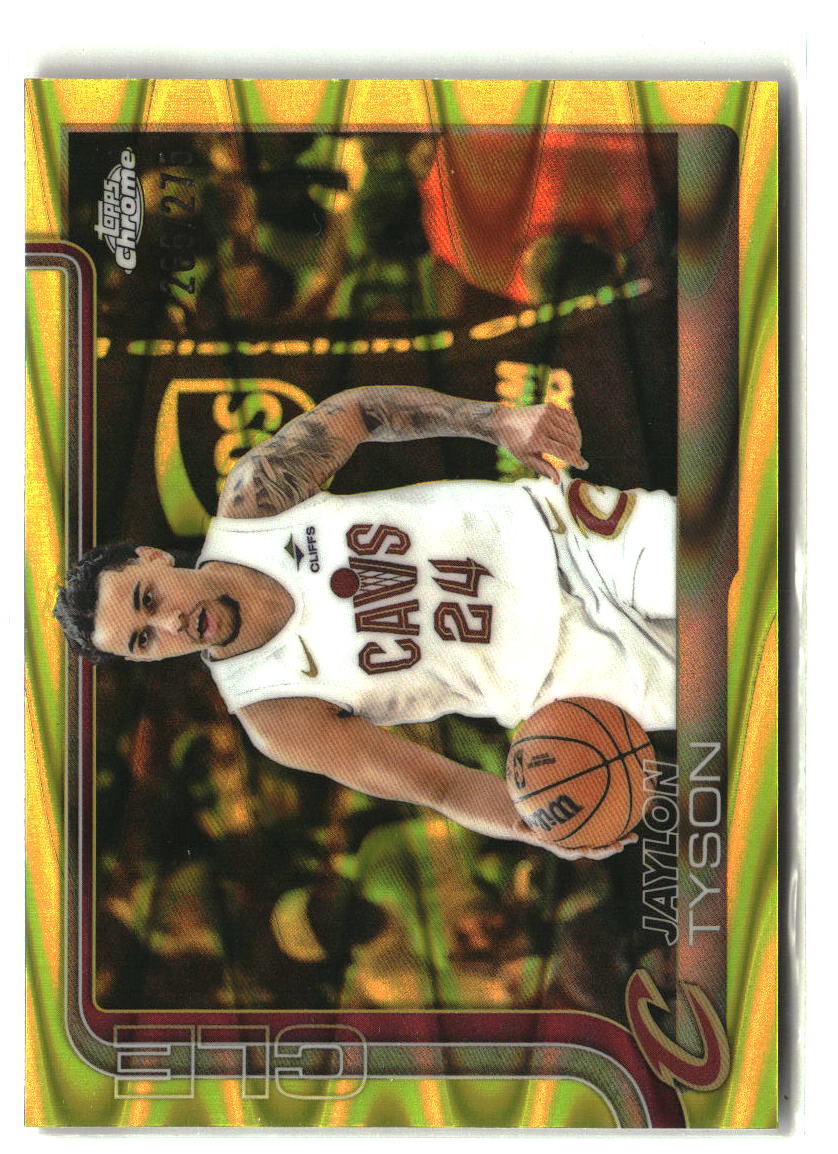 Jaylon Tyson 2025-26 Topps Chrome Yellow RayWave Refractor #50 #/275