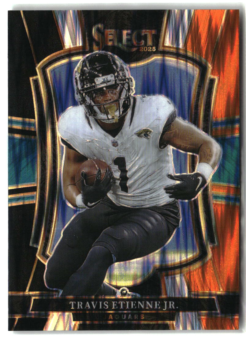 Travis Etienne Jr. 2025 Panini Select Black and Orange Prizm Shock #130