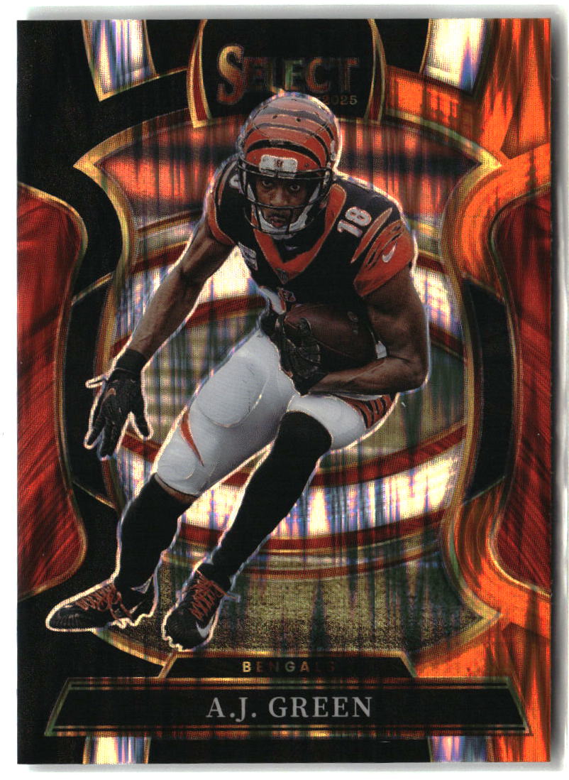 A.J. Green 2025 Panini Select Black and Orange Prizm Shock #99