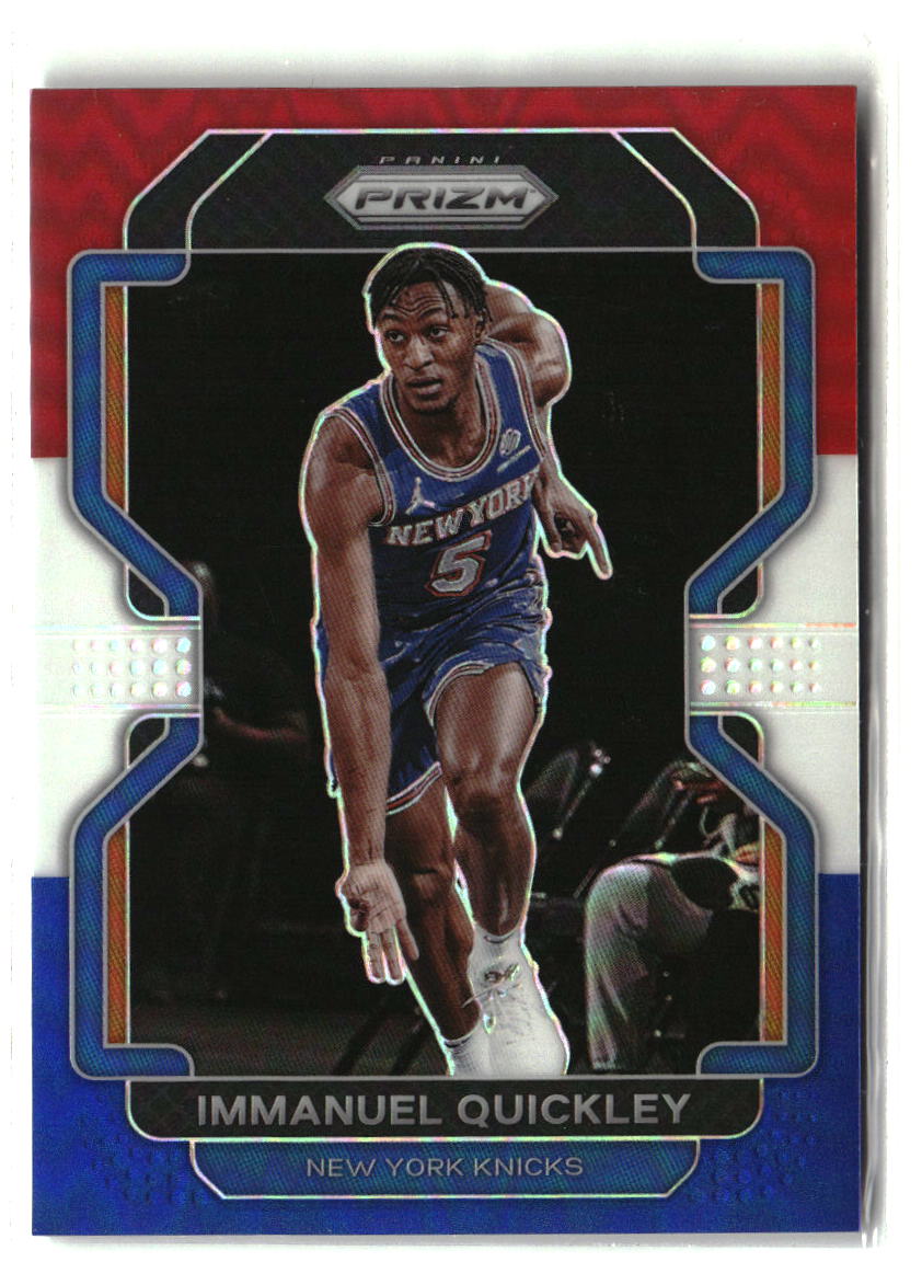 Immanuel Quickley 2021-22 Panini Prizm Red White and Blue #129