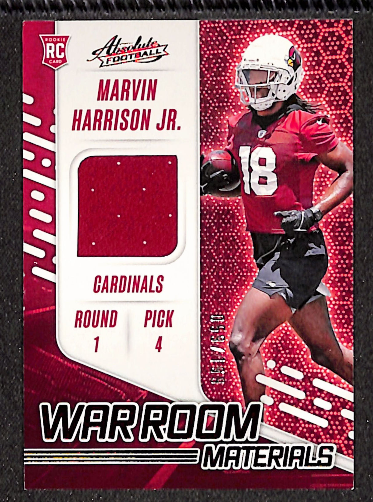 Marvin Harrison Jr. 2024 Panini Absolute War Room Materials #WRM-MHJ #/199
